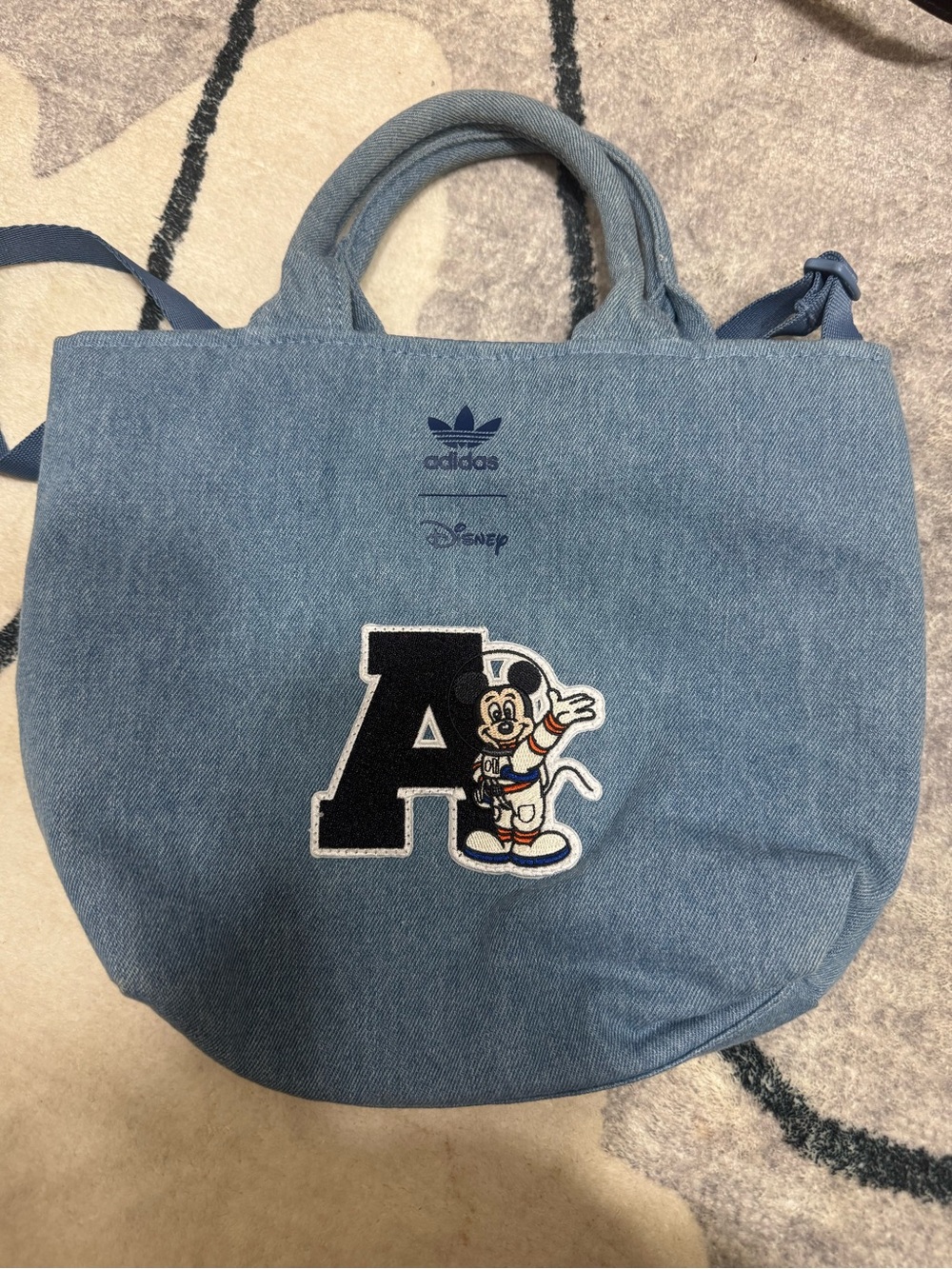 adidas x Disney Mickey Mouse Denim Crossbody Tote Bag